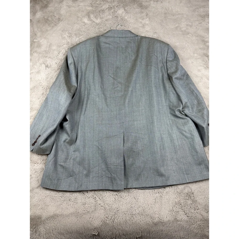 Lauren Ralph Lauren Wool Blazer Jacket Men's 42L Gray Sport Coat Made in‎ Canada